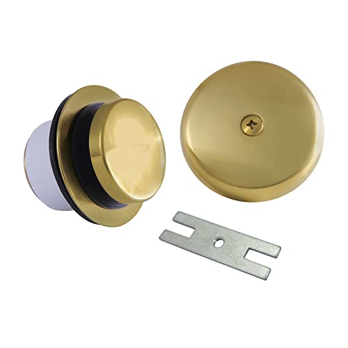 Kingston Brass DTT5302A7 Easy Touch Toe-Tap Tub Drain Kit, Brushed Brass - color: Brushed Brass