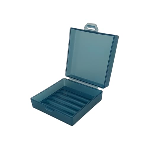 Square Soap Dishes Holder for Shower Travel Soap Container with Lid Lightweight Waterproof Soap Box for Dr. Squatch Men's Soap Bar for Traveling Toiletry Gym Bathroom (Transparent blue) - color: Transparent blue