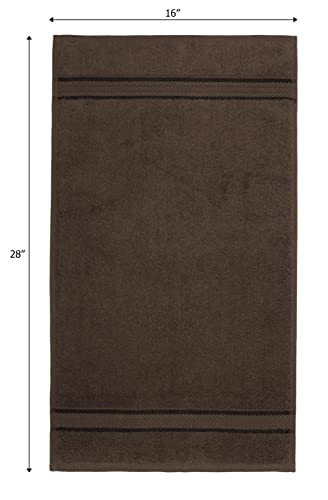 COTTON CRAFT Ultra Soft Hand Towels - 6 Pack - 16x28-100% Cotton Face Towels - Absorbent Quick Dry Everyday Luxury Hotel Bathroom Kitchen Spa Gym Shower Pool Camp Picnic - 580 GSM - Chocolate Brown - color: Chocolate, size: 6 Pack Hand Towels