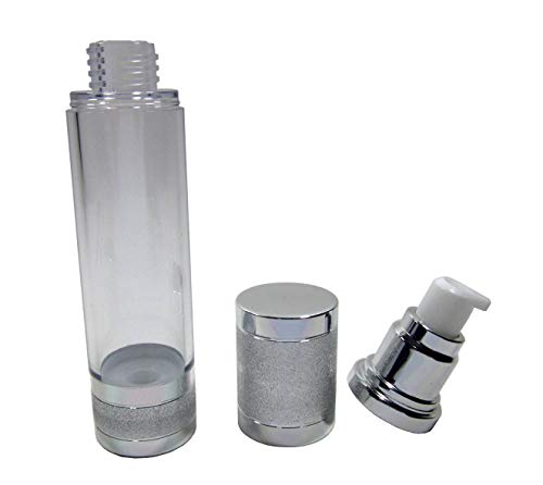 Tvoip 3Pcs/Lot 15ml 30ml 50ml Gold Pink Silver Glitter Diamond Airless Vacuum Bottles Luxury Emulsion Lotion Fragrance Perfume Spray Bottle (Silver) - color: Silver