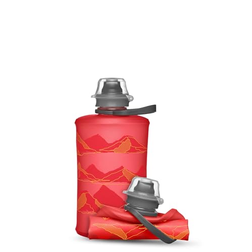 HydraPak Stow Collapsible Water Bottle – 350ml, 500ml, 1L – Ultralight, Leak-Proof, BPA-Free, Filter Compatible Travel & Hiking Flask - color: MTN Redwood, style: 12oz/350ml