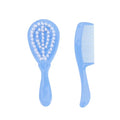 HEALLILY Baby Brush and Comb Set Soft Massage Comb for Infant Hair Care Gentle Baby with Circular Tooth Design Promotes Scalp Circulation 4.72In Blue Toddler Hair Brush