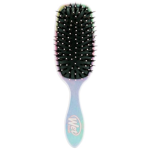 Wet Brush Shine Enhancer Color Wash Stripes, Paddle Hair Detangler Brush with Ultra-Soft Intelliflex Bristles, Infused With Natural Argan Oil, Shiny & Smooth, Wet or Dry, For All Hair Types - color: Color Wash Stripes, size: 1 Count (Pack of 1)