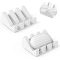 Soap Dishes with Suction Cups, Silicone Soap Holder & Saver with Drainage, Bar Soap Holder for Shower for Bathroom, Kitchen, Bathtub, Easy to Clean, Keep Soap Dry, Extend Soap Life(White) - color: White