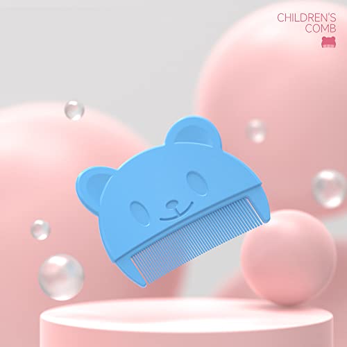 Baby Bath Brush, Baby Cradle Cap Brush, Silicone Massage Brush, Baby Comb, Children's Comb（3pcs） (Blue) - color: Blue
