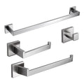 BAGNOLUX Bathroom Hardware Set 4 Pieces, Bath Towel Holder Set SUS304 Stainless Steel, Towel Bar Rack Set for Wall Mounted, Square Bathroom Accessories Set Fixture Heavy Duty Brushed Nickel - color: Brushed Nickel