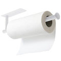 theaoo White Paper Towel Holder - Under Cabinet Paper Towel Holder for Kitchen, Adhesive Paper Towel Roll Rack for Bathroom Towel, Wall Mounted Paper Towel Rack, SUS304 Stainless Steel - color: White
