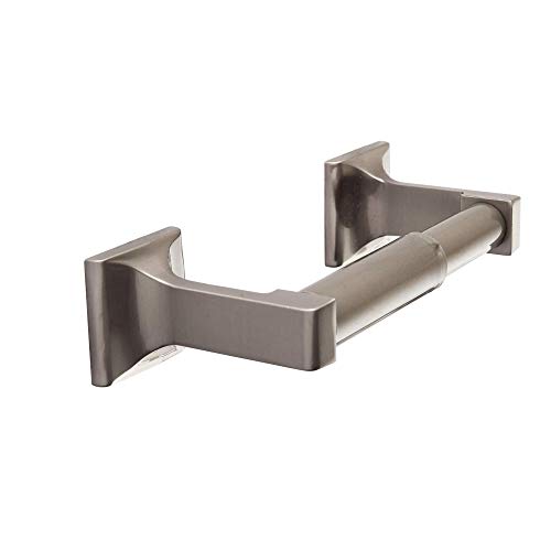 SENTO Brushed Nickel Toilet Paper Holder Wall Mount, Double Post Tissue Toilet Paper Holder, Easy Installation, Heavy Duty Metal, Satin Nickel - color: Satin Nickel