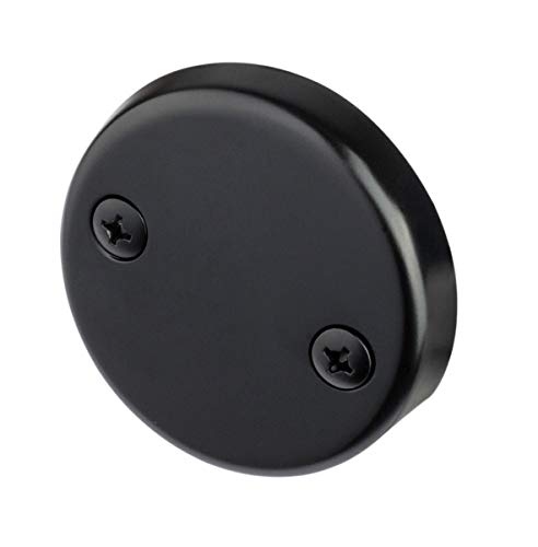 Artiwell Tip-Toe Bathtub Drains Trim Set with Two-Hole Overflow Faceplate, Replacement Bath Drain Trim Kit with 2-Hole Overflow Faceplate and Universal Fine/Coarse Thread (MATT Black) - color: Matt Black