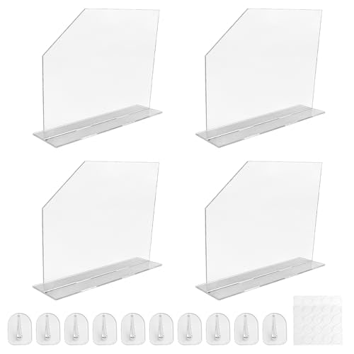 4 Pcs Acrylic Sink Splash Guard with Base 16.14 x 13.38 Inch Plate Countertop Partition Transparent Freestanding Panel Barrier for Hospitals Labs Home Kitchen Bathroom
