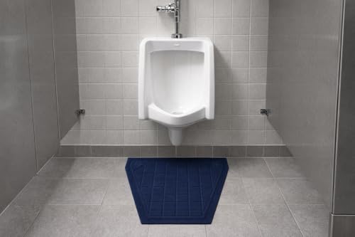 Guardian UPSAFEBLU 20" x 20" Urinal Restroom mat- Case of 12. Blue Color. - color: Blue, size: 20" x 20"