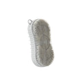 Silicone Body Scrubber, Double Sided Exfoliating Brush with Soft Flexible Bristles, Scalp Massage and Shampoo Tool with Hanger Loop(Grey) - color: Grey