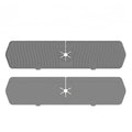 Super-Long Silicone Sink Tray, Faucet Liquid Collection pad, Table top Protection pad for Kitchen and Bathroom. (Grey) - color: Medium Gray