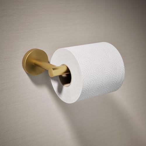 KOHLER K-27292-2MB Elate Toilet Paper Roll Holder, Minimalist Design, Premium Durable Metal, Corrosion Resistant, Vibrant Brushed Moderne Brass - color: Vibrant Brushed Moderne Brass