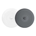 Tub Stopper 2PCS,Bathtub Drain Stopper,6 inches Bathtub Tub Drain Cover Stopper,Silicone Drain Plug,Kitchen Bathroom Hair Water Shower Stopper,Large Bathroom Laundry Accessories (Grey/White) - color: Grey/White