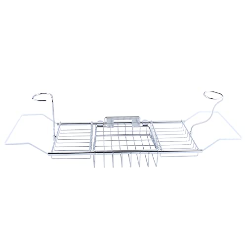 Bath Tray,Bathtub Caddy Tray for Luxury Bath European Bathtub Caddy and Tray Expandable Bath Tray,Bathtub Caddy Tray for Luxury Bath with Extending Sides Wine Glass Holders and