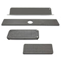 4-Piece Stone Sink Splash Guard Set – Absorbent Diatomite Kitchen Sink Mat with Faucet Cutout, Heat Resistant Stone Drying Mat, Non-Slip Trivet & Splash Guard