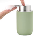 Foaming Soap Dispenser,12oz Foam Dispenser Ceramic,Foaming Hand Soap Dispenser Bathroom,Green Modern Refillable Soap Bottle for Hand Wash(Rubber Paint) - color: Mint Green