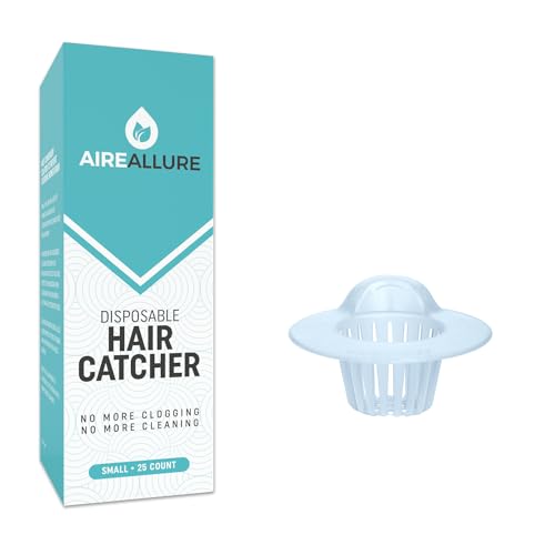 Aire Allure, 25 Pack, Hair Catcher for Bathroom Sink or Bathtub, White, Small - size: Small