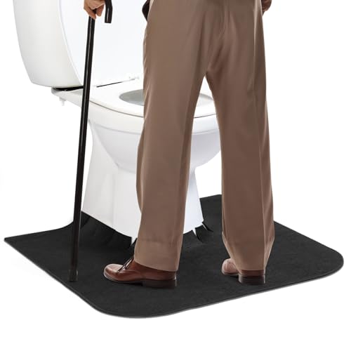 Toilet Rugs U Shaped Washable,Toilet Mats for Bathroom,Snugly Wraps Around Toilet Pedestal(4 Pack, Black) - color: Black