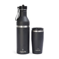 Tumbler, Stainless Steel 2-in-1 Travel Coffee Mug & Water Bottle, Leak Proof Insulated Cup for Hot & Cold Drinks, BPA Free, Fits Most Cup Holders (Black Pepper) - color: Black Pepper