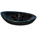 Ceramic Soap Dish with Self Draining Tray for Bar Soap, Bathroom, Kitchen (Black) - color: Black