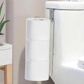 Silver Toilet Paper Holder with 3 Rolls Reserve, Stainless Steel Toilet Paper Holder Wall Mount, Over The Tank Bathroom Organization, Brushed Nickel and Chrome Tissue Holder for RV, Restrooms, 1Pcs - color: Silver, 1pcs, 12.99in
