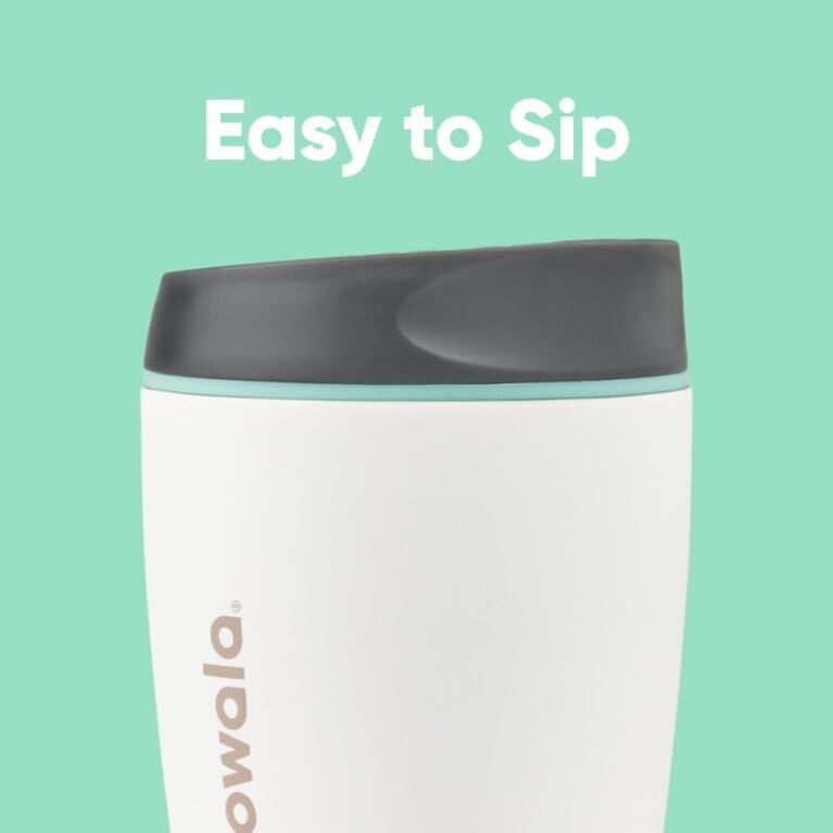 Owala SmoothSip Insulated Stainless Steel Coffee Tumbler, Reusable Iced Coffee Cup, Hot Coffee Travel Mug, Perfect for Cappuccino, BPA Free, 10 oz, Gray (Cloudscape) - color: Cloudscape, size: 10 Ounces