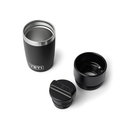 YETI Rambler 8 oz Travel Bottle, Stainless Steel, Vacuum Insulated with Leakproof Commuter Cap, Black - color: Black, size: 8 Ounces