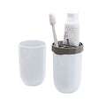 Portable Travel Toothbrush Case,3 in 1 Toothpaste Travel Case Holder Hard Plastic Tooth Brush Container Toothbrush Storage Box for Travel,Business,Home,Camping, School Supplies(White)