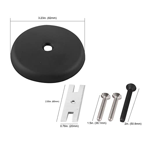 Single Hole Bathtub Drain Overflow Plate with One Matching Screws, Easy to Install, Matte Black - color: Matte Black