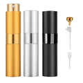 Perfume Travel Refillable Atomizer 8ML (3PCS) - Empty Cologne Spray Bottle, Portable & Leakproof Sprayer for Travel (Black, golden, Silver) - color: Black, golden, Silver