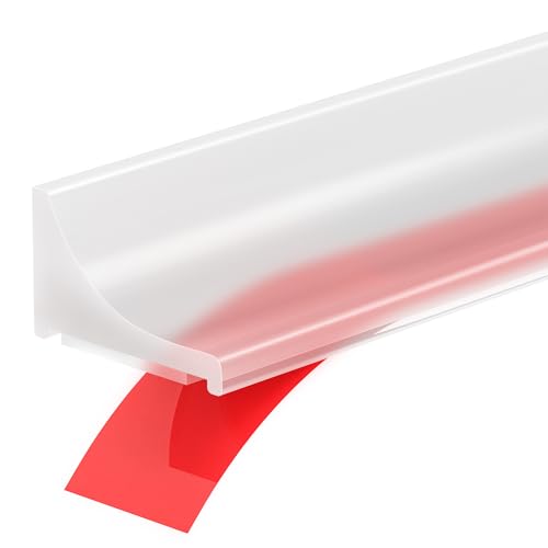 67Inch Shower Threshold Water Dam, Self-Adhesive Silicone Shower Barrier Water Stopper Shower Door Bottom Seal Strip Shower Splash Guard for Bathroom Kitchen Bathtub - color: Transparent, style: 67 inch