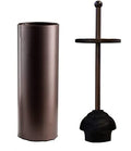 Bronze Toilet Plunger with Holder for Bathroom Metal Canister Holder Drip Cup, Heavy Duty, Deep Cleaning,Quick Dry Bronze - color: Bronze Plunger B