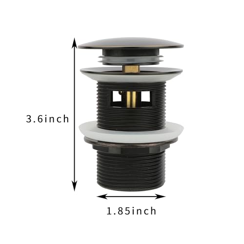 Freestanding Bathtub Drain Pop-up Stopper, Suitable for Most Bathtubs, Compatible With Drain Rough-in Kit (Oil Rubbed Bronze) - color: Oil Rubbed Bronze