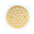 4-1/4 Inch Screw-in Round Floor Drain Cover Replacement Shower Drainer Grates (Brushed Golden) - color: Brushed Golden