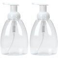 Ginger Lily Farms Foaming Soap Dispenser, Refillable Plastic Pump Bottles for Liquid Hand Soap, 12 oz. Clear Bottle with White Pump, 2-Pack - style: 12 Oz Clear