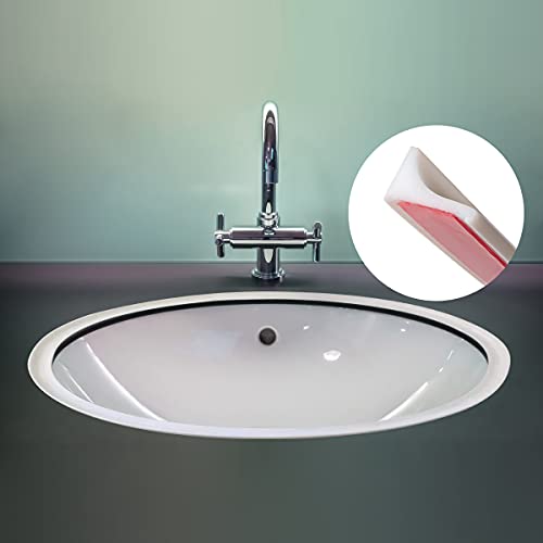 78 Inches Water Barrier for Sink, Shower Threshold Water Dam Barrier, Silicone Water-Blocking Self-Adhesive Shower Splash Guards for Bathtub Sink, Bathroom, Countertop - style: 78 Inches