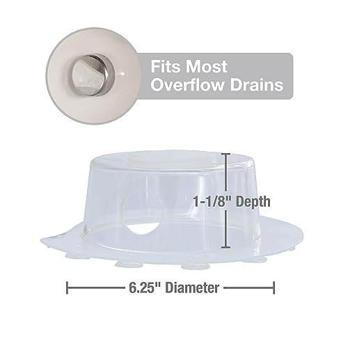 Bathtub Overflow Drain Cover for Fuller Baths, Bathroom Spa & Bath Accessories, Clear (12078)