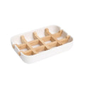 Bamboo Fiber Soap Holder & Dish Combination, White | Bathroom Bar Soap Holder, Sink Deck, Bathtub, Shower Tray - color: White