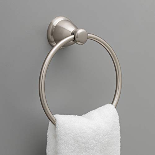 Franklin Brass 5-Piece Satin Nickel Bathroom Set (2) Towel Racks, Ring, Toilet Paper Holder, Hook | Kinla Bath Accessories - color: Satin Nickel, style: 5-Piece Bath Accessory Set