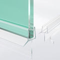 2-Pack Frameless Shower Door Bottom Seal (3/8" X 36") Clear Glass Seal Strip Shower Door Sweep - Stop Shower Leaks - size: 3/8"(10mm)-36"- Clear