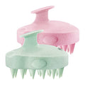 HEETA Scalp Massager 2 Pack for Hair Growth, Soft Silicone Bristles to Remove Dandruff and Relieve Itching, Scalp Scrubber for Hair Care, Shampoo Brush for Wet Dry, Pink & Green - color: 01- New Pink & Green