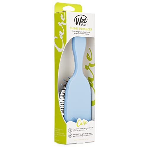 Wet Brush Shine Enhancer Hair Brush, Sky - Exclusive Ultra-soft IntelliFlex Bristles - Natural Boar Bristles for All Hair Types - For Women and Men, Wet and Dry Hair - color: Sky, size: 1 Count (Pack of 1)