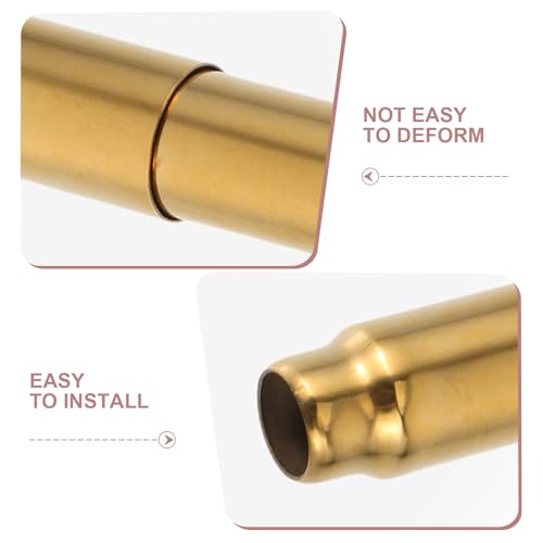 Adjustable Stainless Steel Toilet Paper Roller with Spring Loaded Shaft for Bathroom Tissue Holder, Retractable Toilet Roll Replacement Rod in Gold Finish