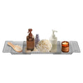 Bathtub Caddy Tray for Luxury Bathroom Bath Tub Table Tray Shelf for Shower Adjustable Expandable Bath Trays Clear Gray