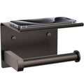 Toilet Paper Holder with Shelf Wall Mounted Toilet Paper Roll Dispenser | Heavy Duty Stainless Steel Bronze - color: D-bronze