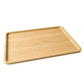 Bamboo Serving Tray Rectangle Platter, Large 1, 15.7" x 12.8" x 0.8" | Durable, Breakfast Dinner Food Bed Tray, For Eating, Kitchen Restaurants Patty,Display - size: 15.7" x 12.8" x 0.8"