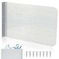 Amylove 26 x 12 Inch Stainless Steel Splash Guard Stainless Steel Wall Mount Guard with Screws Screws for Bathroom Sink Side Sink Splash Prep Sinks Protector for Commercial Kitchen Restaurant - size: 26 x 12 Inch