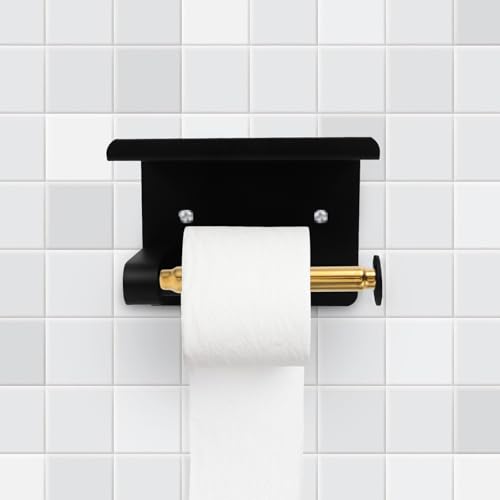 Adjustable Stainless Steel Toilet Paper Roller with Spring Loaded Shaft for Bathroom Tissue Holder, Retractable Toilet Roll Replacement Rod in Gold Finish